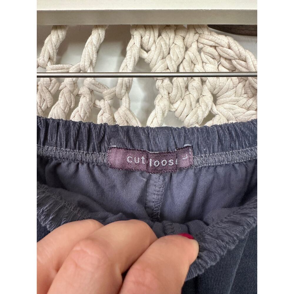 Cut Loose Lagenlook Cotton Blend Gray Barrel Leg Pants Size Large - Picture 2 of 4